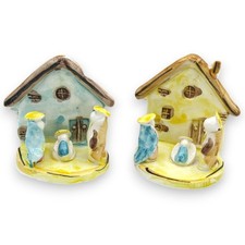Presepe Stilizzato Con casa tetto spiovente, h 8 x 9 (1Unità) ceramica Caltagiro