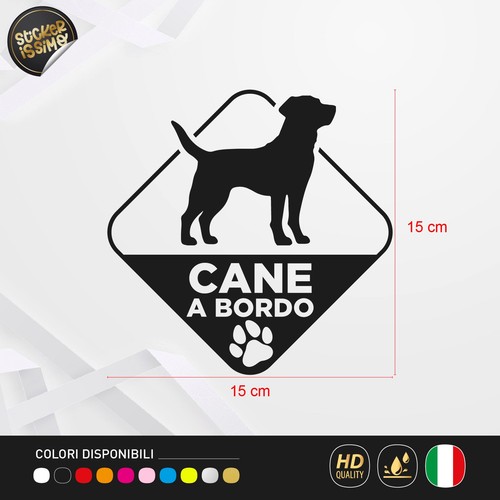 Adesivo cane bordo - cane, a