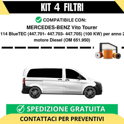 Kit filtri tagliando - kit, per