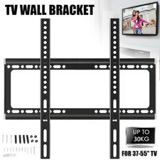 SUPPORTO TV PARETE LCD LED 3D TV NERO PER TV 37-55 POLLICI FINO A 30KG 