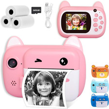 Fotocamera Digitale Istantanea per Bambini, Con Stampante, Schermo LCD Da 6,1 Cm