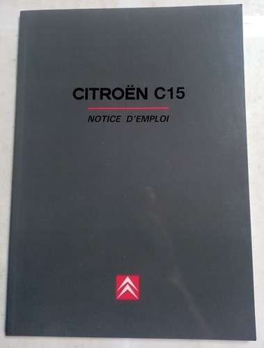 Notice emploi citroën c15 - d'emploi, :