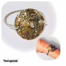 Bracciale braccialetto Argento 925 E Bronzo rigido Da Donna Etnico Alla Schiava