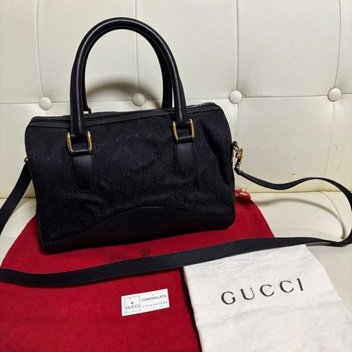 Gucci canvas mini boston - canvas,