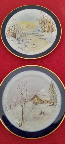 Coppia piatti decorativi - coppia,