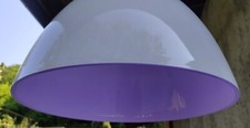 lampadario soffitto campana vetro bianco/lilla cattaneo