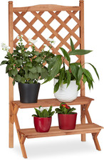 10022926_59 Scala Portavasi, Fioriera Con Grigliato Con 2 Gradini per Vasi E Ram