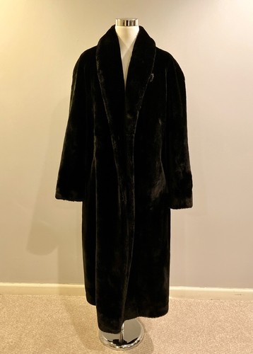 Cappotto pelliccia nero donna