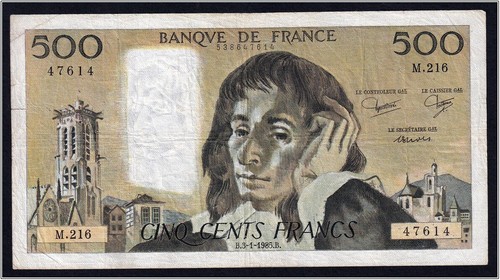 Francia france 500 franchi - france,