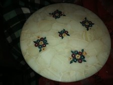 top tavolo alabastro intarsiato di pietre naturali provenienza Brasile