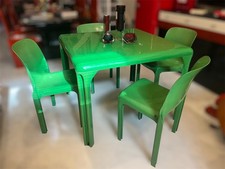 4 Sedie Selene Artemide Vico Magistretti e Tavolo Stadio Design Modernariato