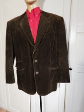 Blazer vintage in velluto a coste color marrone da uomo Oliver by Valentino