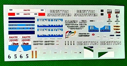 Decal tameo kits benetton - kits, 1/43