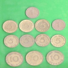 12 x 1 5 10 pfennig germany germania 1949 50 72 77 1992