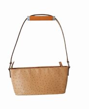 Ape Regina Firenze Borsa A Mano Spalla Beige In Pelle Di Struzzo Made In Italy