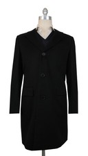Cappotto Nero In Cashmere Puro