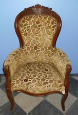 POLTRONA STILE LUIGI FILIPPO IMPERO BAROCCO IN NOCE RETRO' EPOCA PRIMA META '800