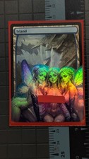 Island x Fae Trio (foil) MtG Alter fatto a mano! Anime Waifu