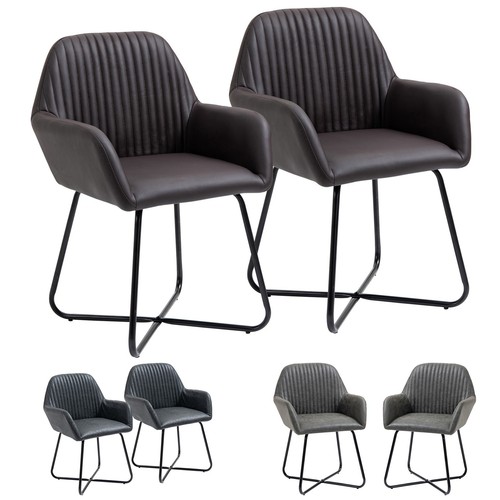 Homcom set sedie moderne - 2, per