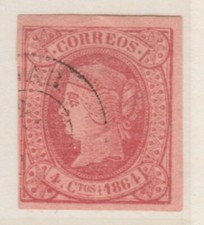 Spagna 1864 4c rosa/rosso buff fine usato A6P1F454
