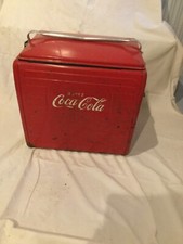 GHIACCIAIA D' EPOCA COCA COLA USATA ALLO STATO IN CUI SI TROVA DA RIPRISTINARE