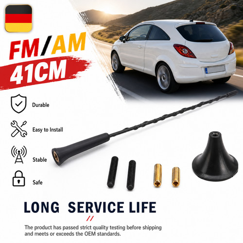 Antenna autoradio nera am - autoradio, fm/am
