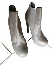 Stivali In Pelle Grigi donna tacco alto sexy con PLATEAU Alexander MCQUEEN 38
