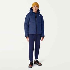 Parka uomo K-WAY HUGOL THERMO SOFT TOUCH K4127GW BLU MEDIEVAL A/I 2022 550€ kway
