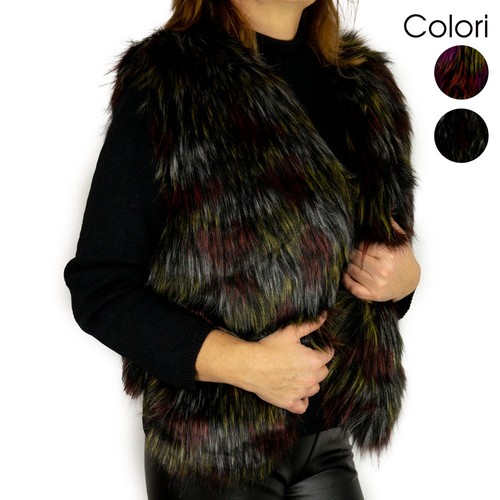 Gilet pelliccia ecologica - gilet,
