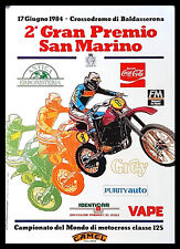 1984 * Manifestino, Poster Originale "2° Gran Premio di Motocross Cl 125" San Ma
