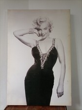Quadro - Stampa Su Tela - Marilyn Monroe - Vestito Nero - Bianco E Nero
