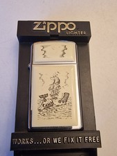 Accendino Lighter Original Zippo Veliero Color Avorio 1990