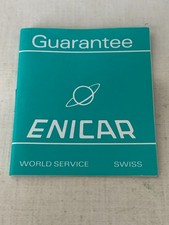 ENICAR Garantie Libretto Garanzia in bianco multi lingua Mai Usato