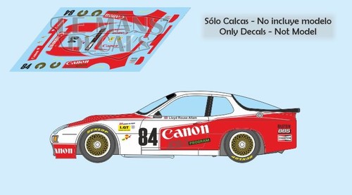 Decals porsche 924 gtr mans - 924, le