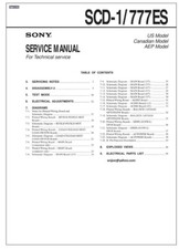 Sony SACD SCD-777ES SCD-1 KHS-180A Service Manual