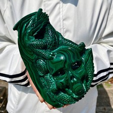 Pietra di pavone naturale 5,6 libbre cristallo teschio intagliato decorazione spirituale-