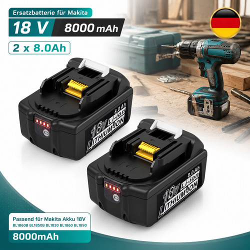 Batteria ricambio 8 0 - v, 8,0