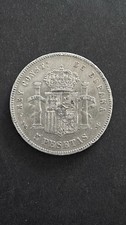 5 Pesetas 1885 Spagna  Argento