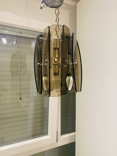 Lampadario anni veca - lampadario, vetro