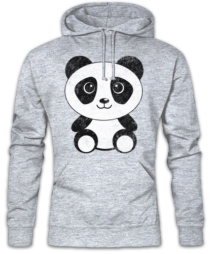 Felpa con cappuccio panda - felpa,