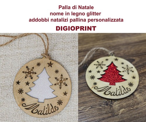 Palla natale nome - nome, legno