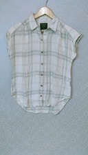 Camicia a quadri senza maniche da donna abercrombie in cotone taglia XS...