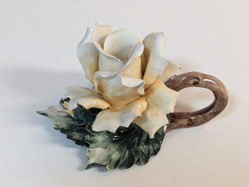 Portacandele capodimonte rosa - capodimonte,