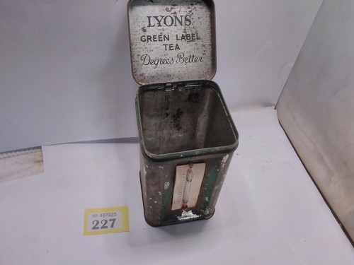Lyons tea advertising tin - lyons,