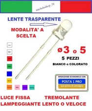 5X diodo led diametro 3 o 5mm 2pin varie modalità e colore 