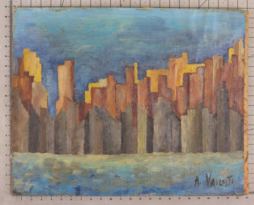 Quadro olio veduta - quadro,