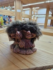 COPPIA SEDUTA TROLL NORVEGESE ORIGINALE NYFORM LAVORATO A MANO COD. 196