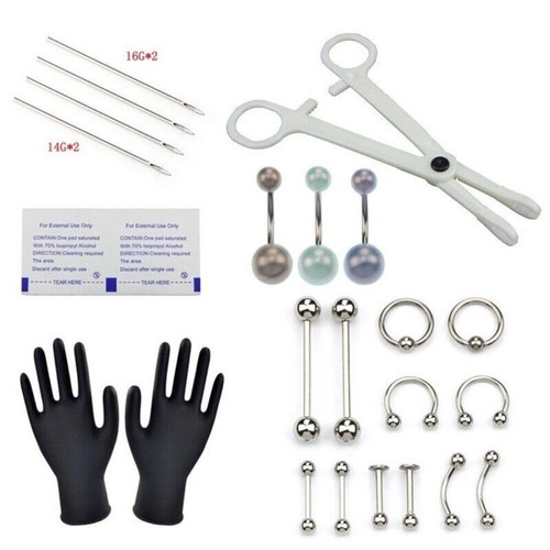 1set body piercing tools kit - body,