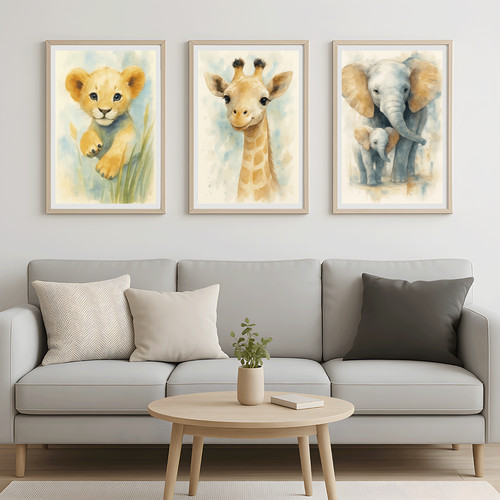 Acquerello baby safari stampe - acquerello,