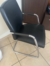 4 Sedie In Pelle Nera Marca